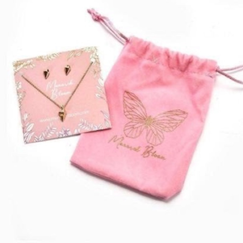 Monarch Bloom Necklace & Earring jewelry set NWT - Picture 6 of 6